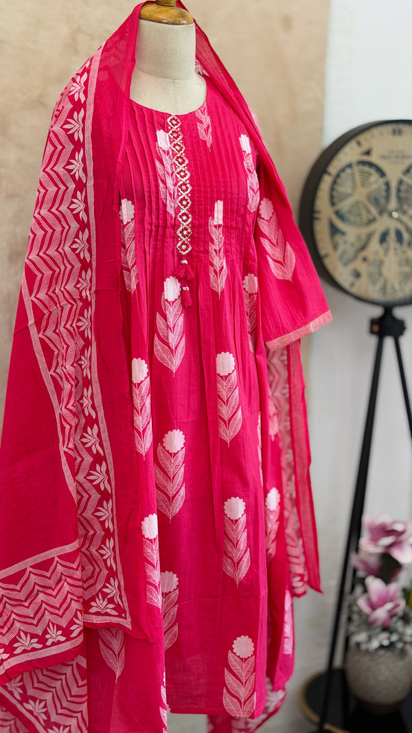 ✨ Pure Cotton Anarkali Set ✨