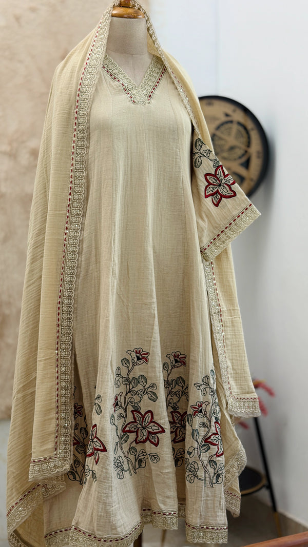 ✨ Mul Cotton Embroidered Kurti Set ✨