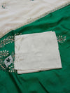 ๐ Premium Crepe Hand-Detailed Unstitched Partywear Suit ๐