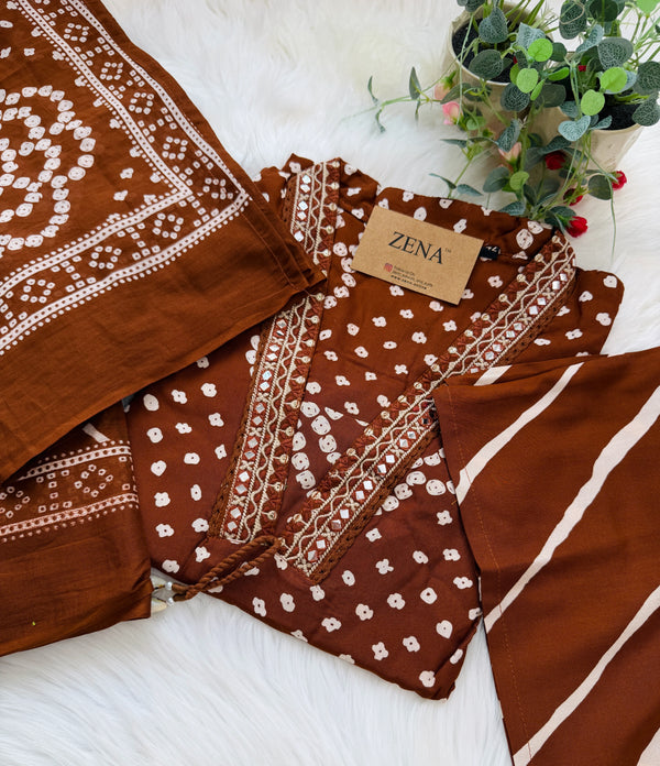 ✨ Pure Cotton A-Line Kurti Set ✨