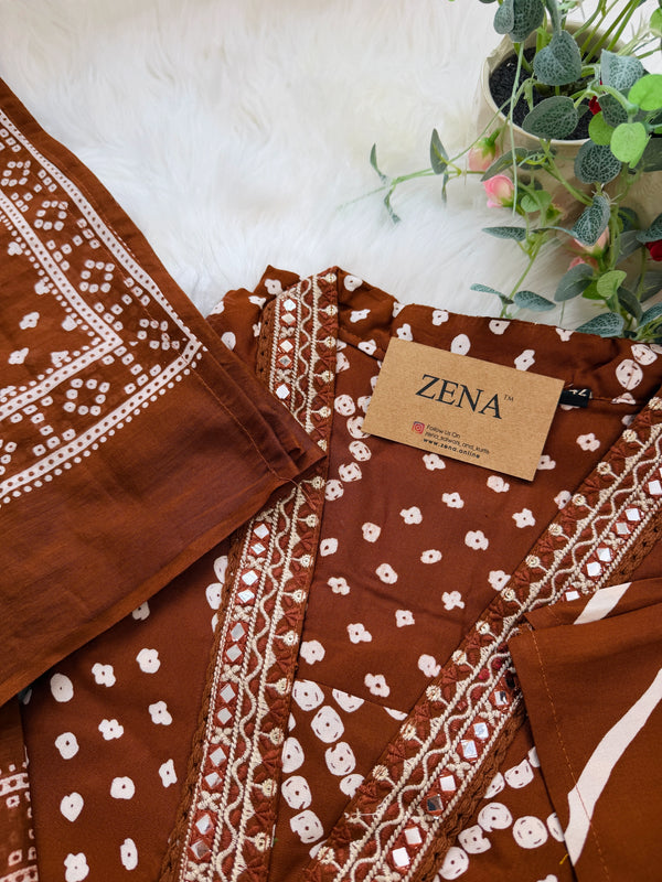 ✨ Pure Cotton A-Line Kurti Set ✨