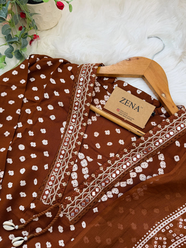 ✨ Pure Cotton A-Line Kurti Set ✨