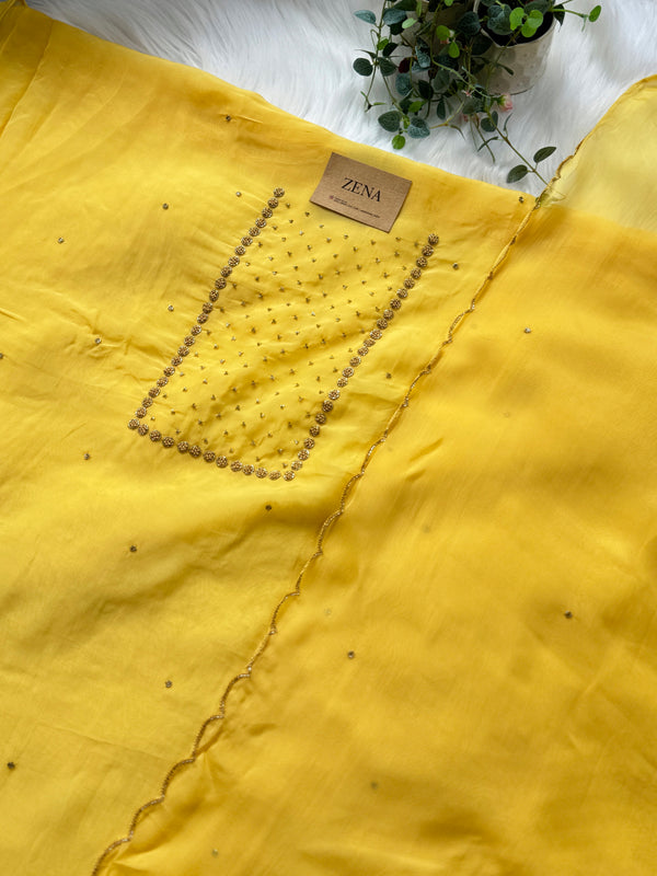 Premium Viscose Organza Unstitched Dress Material