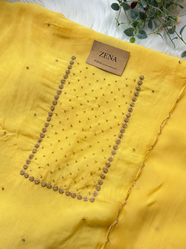 Premium Viscose Organza Unstitched Dress Material