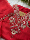 Pure Dola Silk Handwork Suit Elegant Craftsmanship, Effortless Festive Style