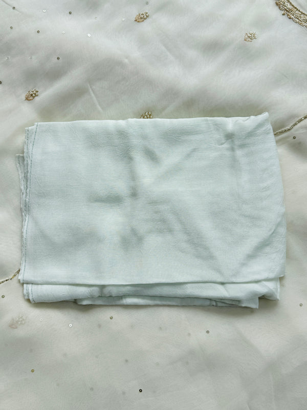 Pure Chiffon Hand-Embroidered Unstitched Fabric
