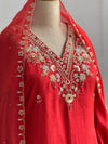Pure Dola Silk Handwork Suit Elegant Craftsmanship, Effortless Festive Style