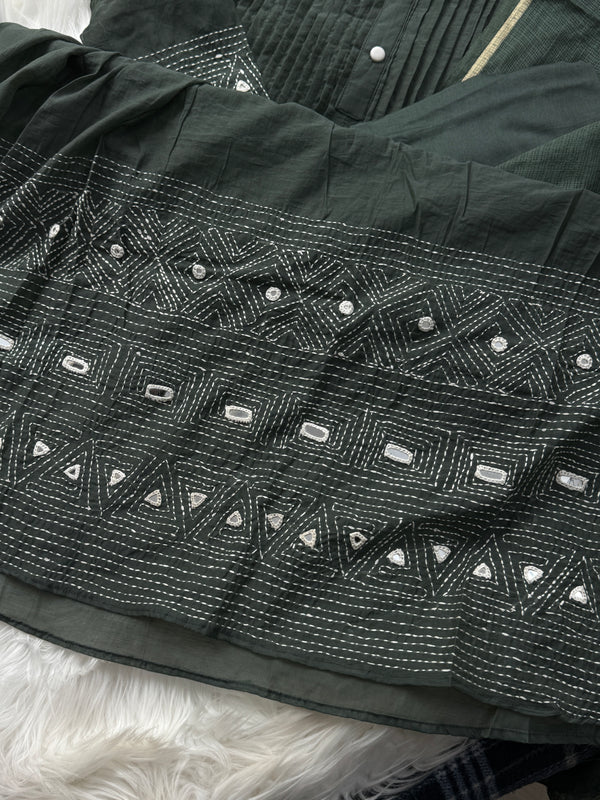 Premium Mul Chanderi Anarkali Kurti Set