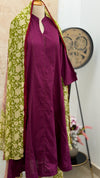 ✨ Pure Cotton A-Line Kurti Set ✨