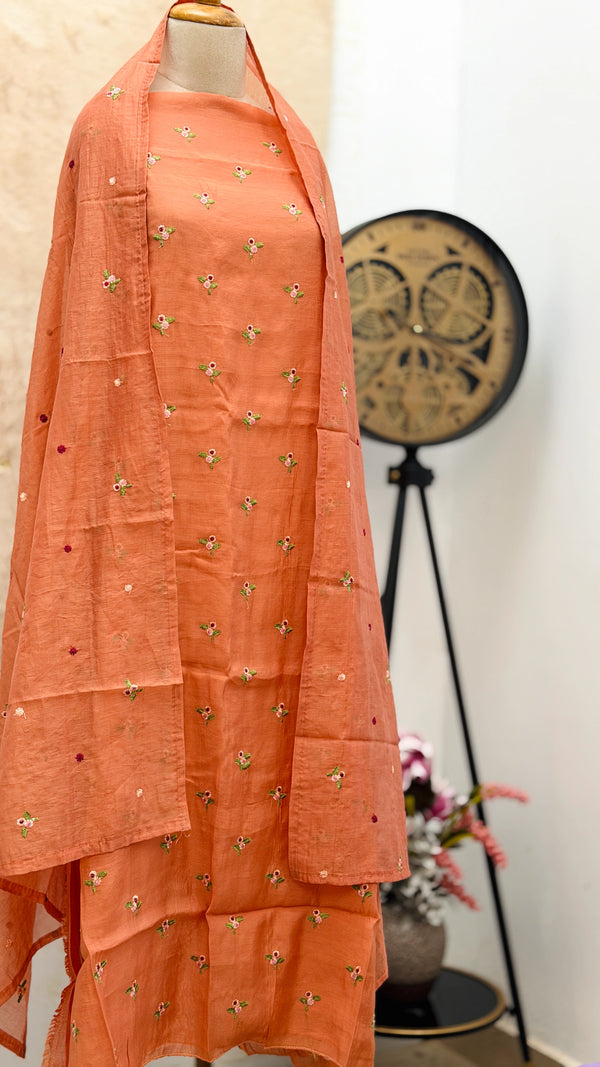 ✨ Malai Chanderi Unstitched Suit ✨