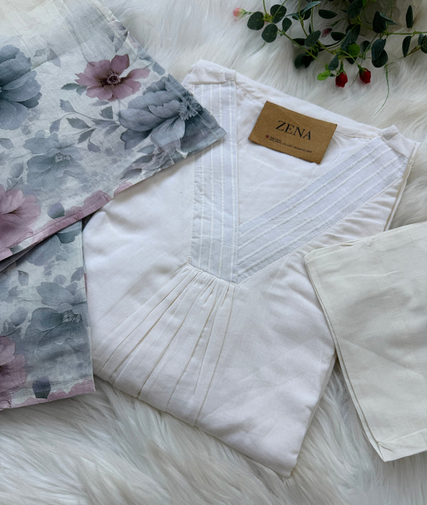 ✨ Mul Cotton Embroidered Kurti Set ✨