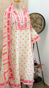 ✨ Linen Silk Handwork Kurti Set ✨