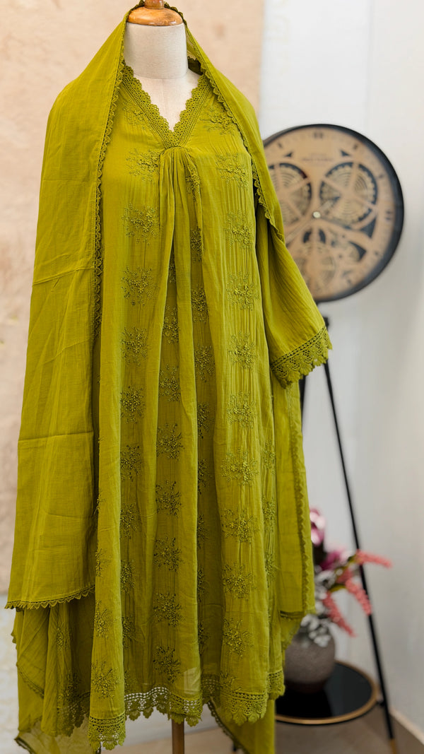 ✨ Mul Cotton Anarkali Set ✨