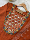 ✨ Pure Cotton Mirror Work Kurti Set ✨