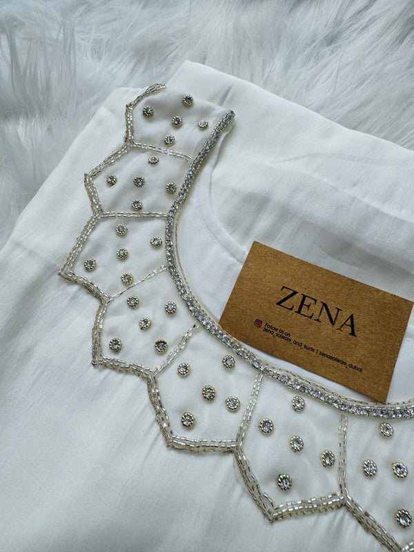 Roman Silk Handwork Kurti Set