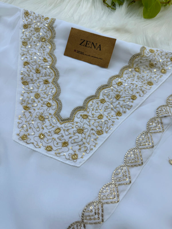 Premium Unstitched Organza Partywear Suit