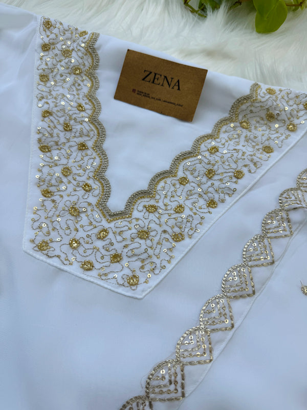 Premium Unstitched Organza Partywear Suit