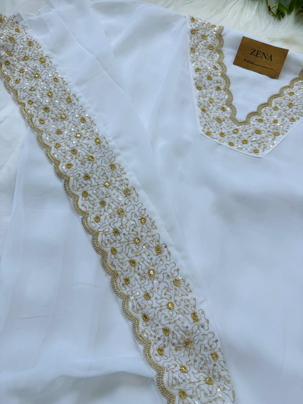 Premium Unstitched Organza Partywear Suit