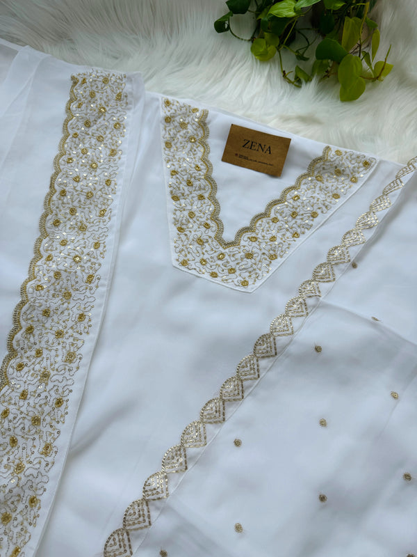 Premium Unstitched Organza Partywear Suit