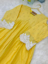 ✨ Pure Mul Chanderi Embroidery Work Anarkali Set