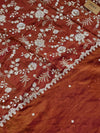 ✨ Pure Tissue Silk Handwork Unstitched Suit