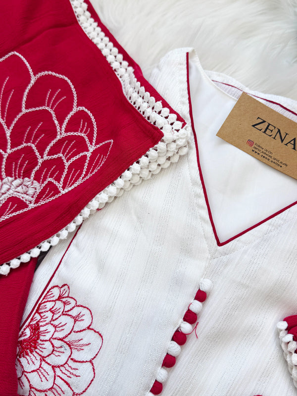 ✨ Imported Crushed Rayon Ready-to-Wear Embroidered Anarkali Set ✨
