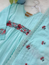 ✨ Mul Cotton Embroidered Anarkali Set