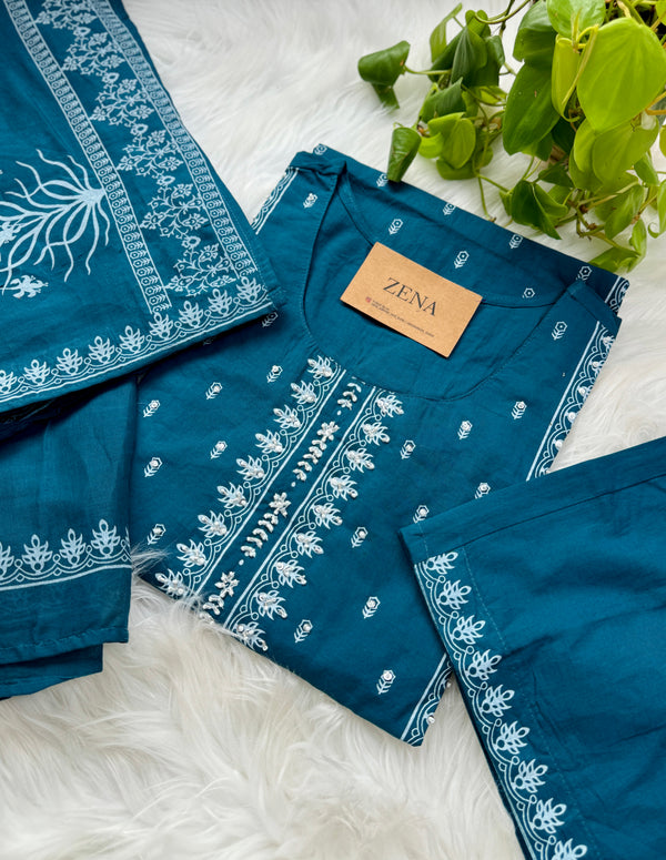 Pure Cotton Ready-to-Wear Kurti Set – Everyday Elegance