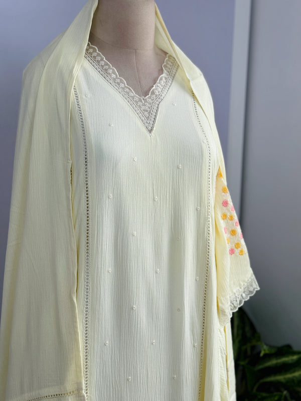 Noor – Crush Rayon Anarkali Suit with Flowing Elegance