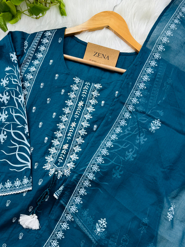 Pure Cotton Ready-to-Wear Kurti Set – Everyday Elegance