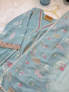 ✨ Mul Chanderi Embroidered Anarkali Kurti Set ✨