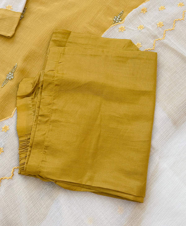 Crush silk handwork Kurti set✨