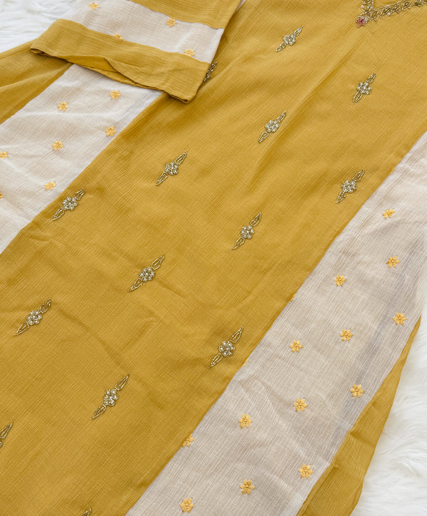 Crush silk handwork Kurti set✨