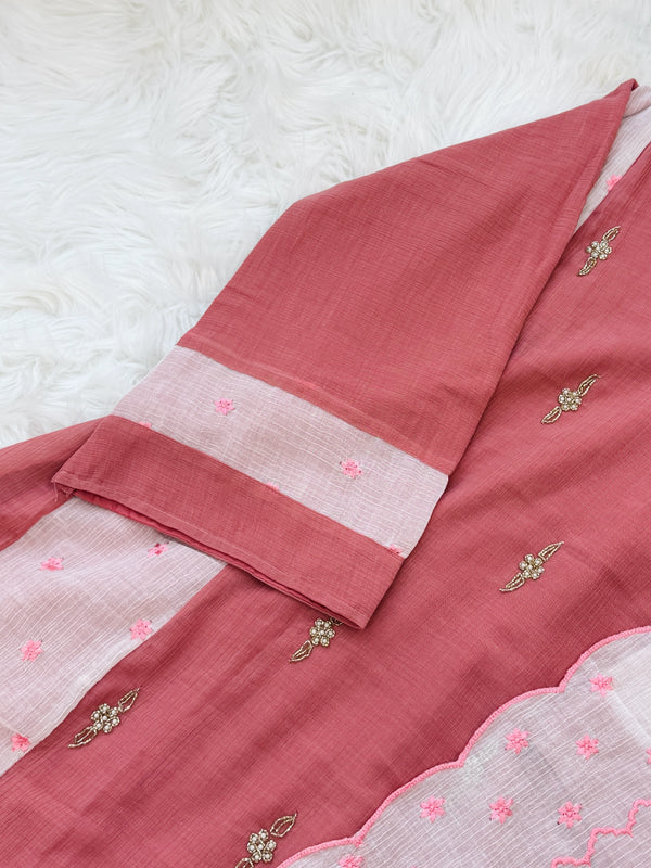Crush silk handwork Kurti set✨