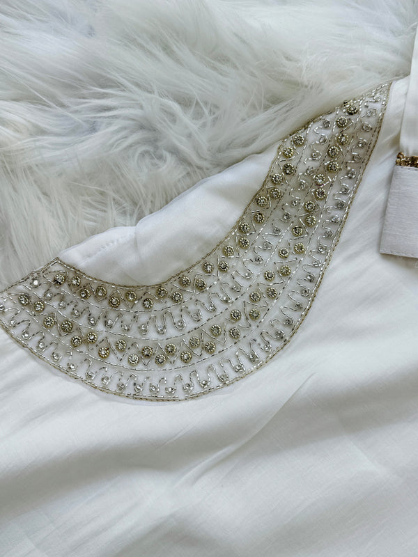 Roman Silk Handwork Kurti Set