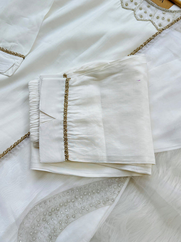 Roman Silk Handwork Kurti Set