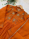 ✨ Glass Chanderi Handwork Anarkali Set ✨