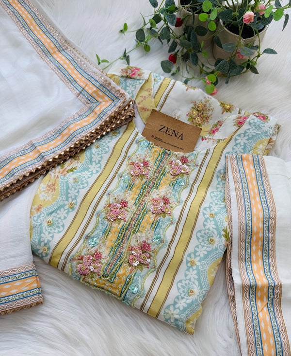 ✨ Pure Crepe Pakistani Hand Detailed Suit ✨