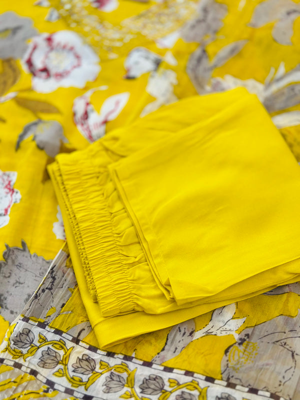 Pure Cotton Ready-to-Wear Kurti Set – Sunshine Style, Everyday Comfort