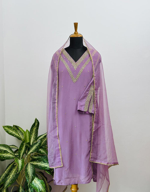 Pure Crepe Silk Handwork Party Wear Suit - Luxe Elegance 🌟