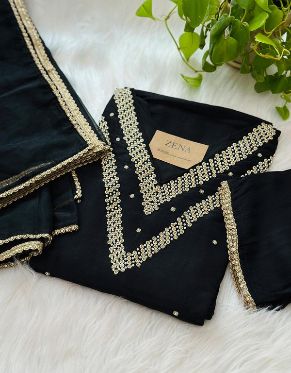 Pure Crepe Silk Handwork Party Wear Suit - Luxe Elegance 🌟