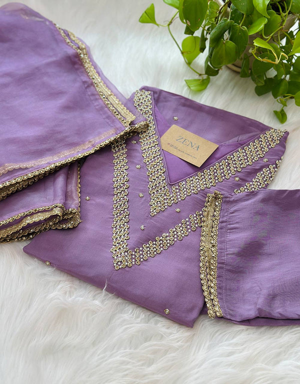 Pure Crepe Silk Handwork Party Wear Suit - Luxe Elegance 🌟