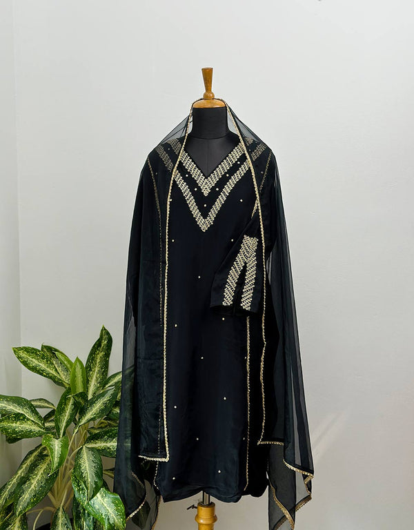 Pure Crepe Silk Handwork Party Wear Suit - Luxe Elegance 🌟