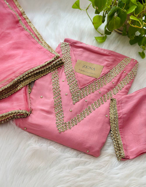 Pure Crepe Silk Handwork Party Wear Suit - Luxe Elegance 🌟