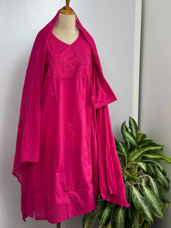 Pure Cotton Embroidered Kurti Set – Elegant Daily & Festive Wear