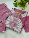 Pure Mul Chanderi Hand Work A-Line Kurti Set (Ready to Wear)