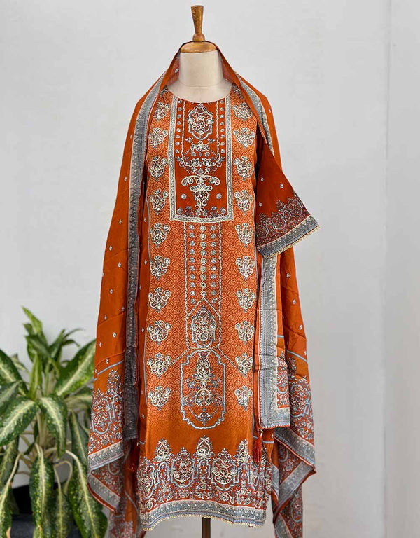 READY TO WEAR PURE CREPE HAND WORK KURTI SET – Grace in Every Stitch ✨