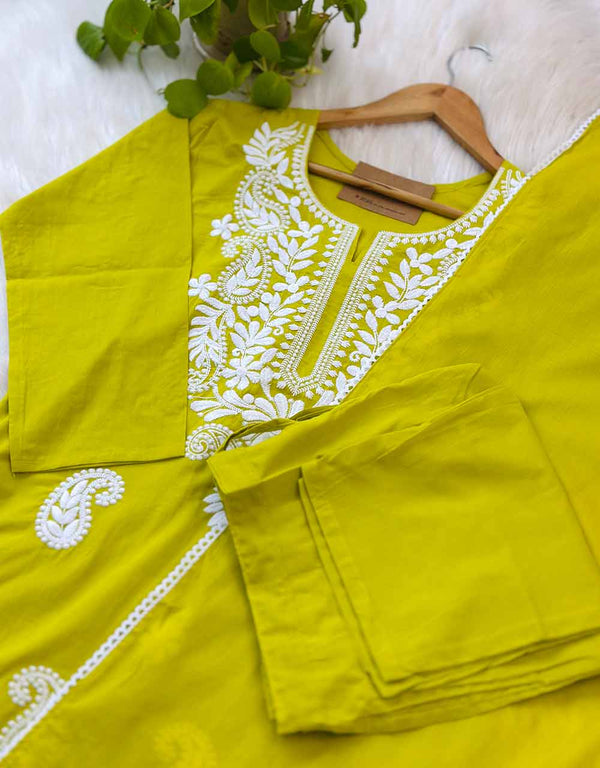 READY TO WEAR CHIKANKARI KURTI SET – A Timeless Blend of Elegance & Tradition ✨