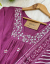 Ready-to-Wear Pure Chinnon Hand Work Kurti Set – Elegant & Timeless ✨