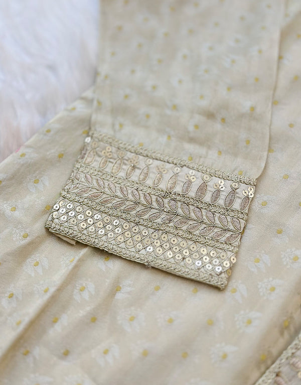 READY TO WEAR SHIMMER TISSUE SILK KURTI SET ✨